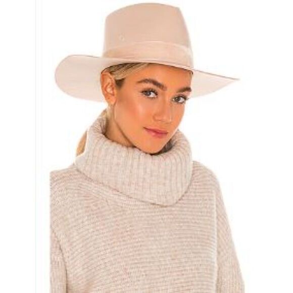 Veronica Beard Lack of Color Benson Beige Felt Wool Wide Brim Hat L NWT 230 main image 8